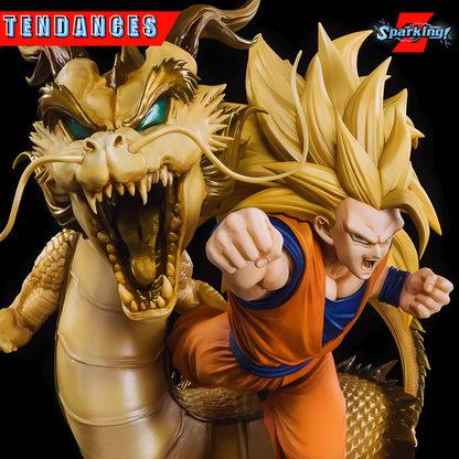 Figurine Goku Super Saiyan 3 Le Lien Sacré avec Shenron - Dragon Ball Z