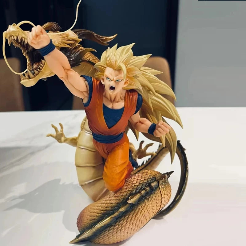 Figurine Goku Super Saiyan 3 Le Lien Sacré avec Shenron - Dragon Ball Z