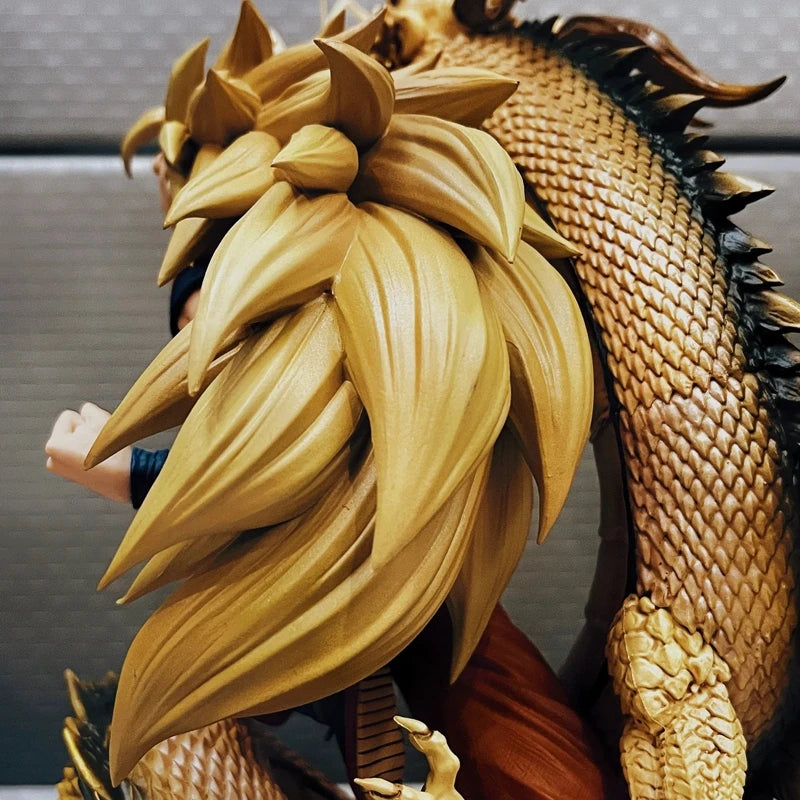 Figurine Goku Super Saiyan 3 Le Lien Sacré avec Shenron - Dragon Ball Z