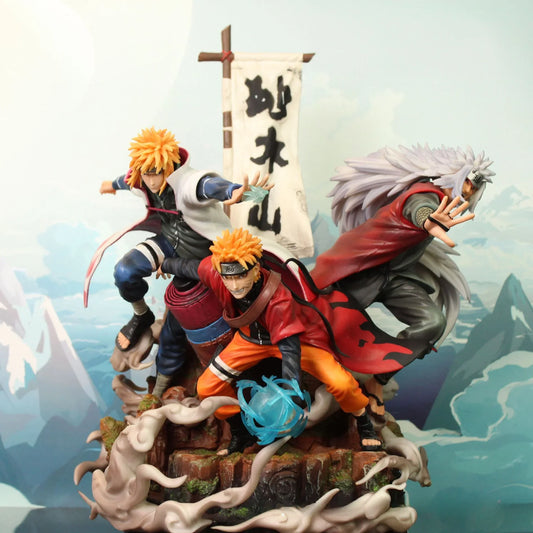 Figurine Héritiers du Hokage : Naruto, Minato et Jiraiya PREMIUM - Naruto